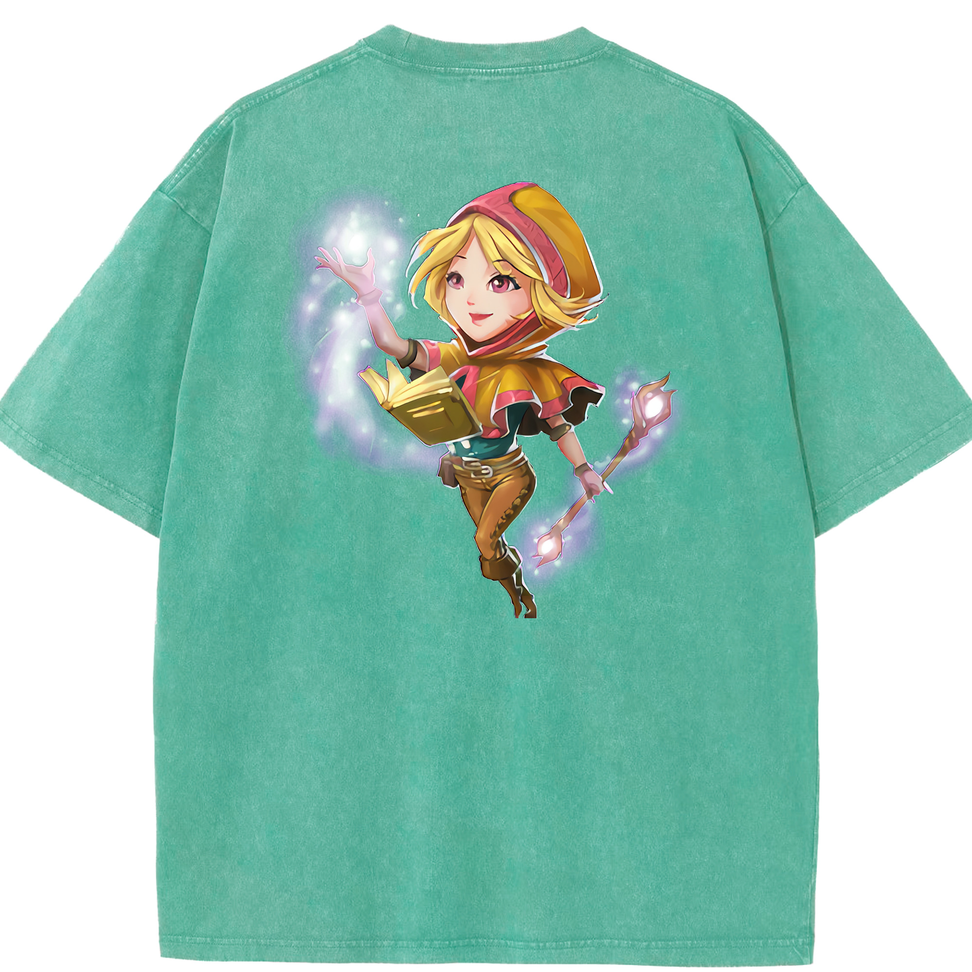 リーグ・オブ・レジェンド League of Legends LOL 綿100% ヴィンテージ風 半袖Tシャツ（背面プリント）